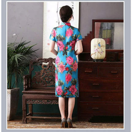 Ethnic Style Party Performance Costume Hanfu Cheongsams Autumn Chinese Style Dress for Women Clothing Fashion Clothes Qipao