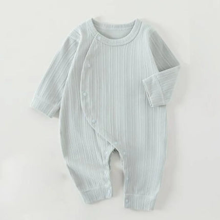 Newborn Baby Clothes 0 To 3 Months Solid Color 100% Cotton Spring Autumn Winter Unisex Long Sleeve Baby Rompers For Boys Girls