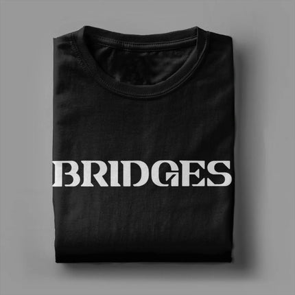Bridges Death Stranding Logo T Shirts Men Cotton Humor T-Shirt Crew Neck Video Game Tee Shirt Short Sleeve merch Plus Size