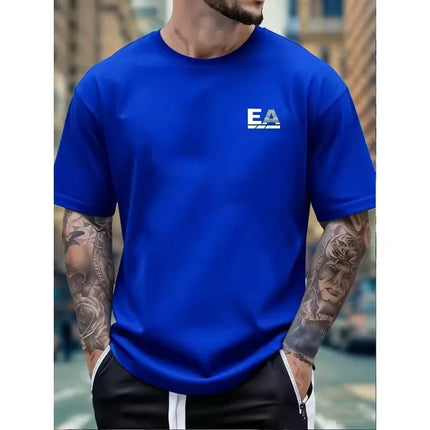 Summer New High-end Pure Cotton Korean-style Casual and Versatile Round-neck Short-sleeved T-shirt, All-cotton Light Luxury