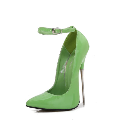 16cm Sexy High Heels Woman Pumps Heel Female Shoes Nude Pink Stiletto Office Woemn‘s Leather Shoes Size 46 Tacones De Tiras