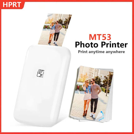 HPRT MT53 Color Photo Printer 2x3 Inch Portable Pocket Printer Bluetooth Mobile Handheld HD Mini Printing Machine For Take A Photo Print It