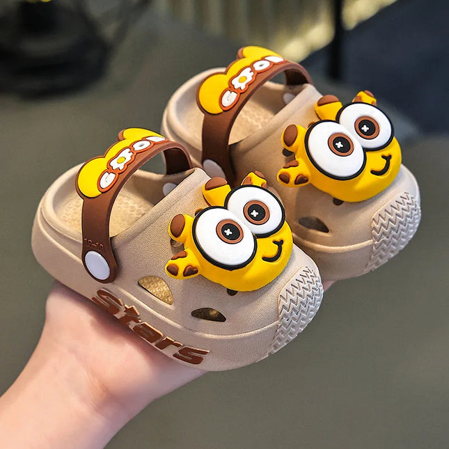 2026 Children's Slippers Cute Cartoon Girls Boys with Soft Soles Baby Bags Perforated Shoes Home and Baby Sandals