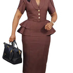 brown dress / XXXL
