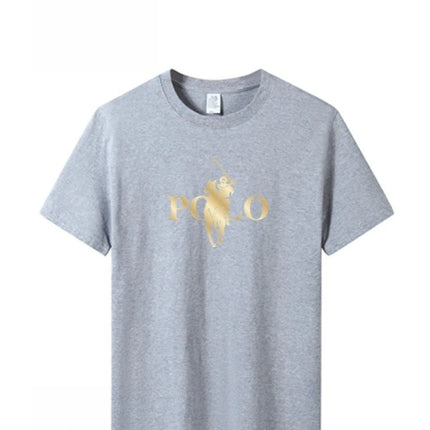 Summer Trendy Brand Men's Clothes Business Casual Short-sleeved T-shirt Slim Fit and Versatile Crew Neck Top Breathable T-shirt