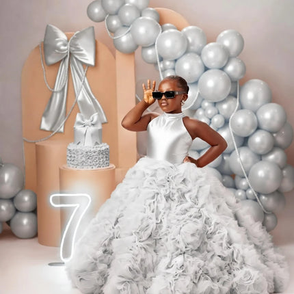 Luxury Puffy Ballgown Girls Birthday Party Dress Customized Flower Girl Dresses for Wed Little Queens Pageant Homecoming Dress