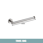Brushed towel ring