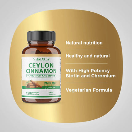 Ceylon Cinnamon Capsules, Antioxidant, Support Joint Comfort, Bone, Brain, Heart & Digestive Health, Boost Immunity & Energy