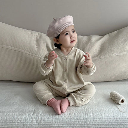 2025 Autumn New Baby Long Sleeve Romper Boy Girl Newborn Fashion Heart Print Jumpsuit Cotton Infant Letter Casual Onesie 0-24M