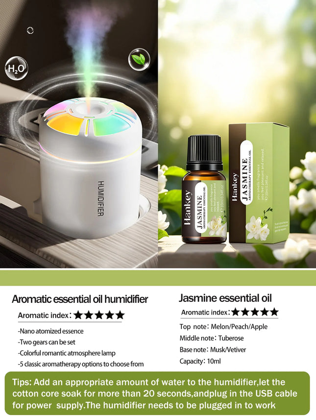 180ML Air Humidifier USB Electric Aroma Diffuser Essential Oil Purifier Aromatherapy Mist Maker Lights For Car Home Bedroom
