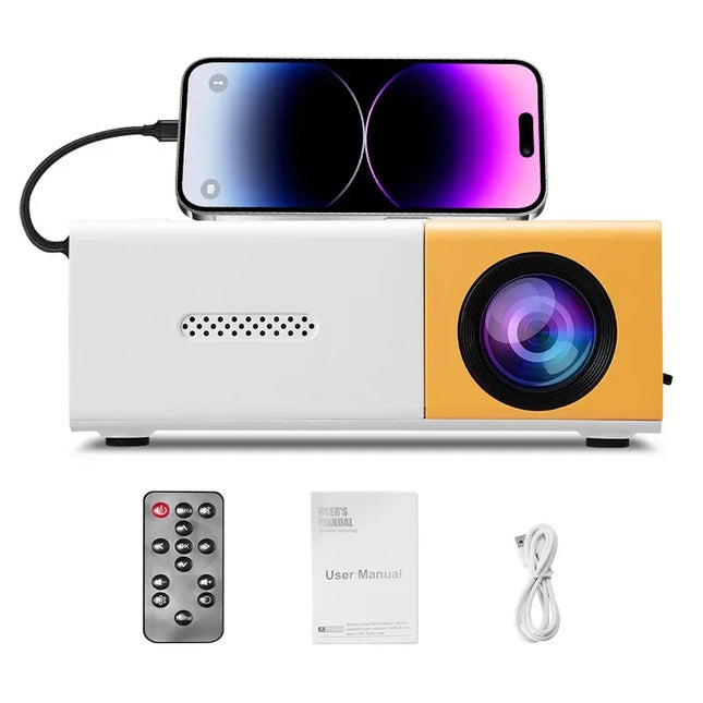 2026 Mini Home Theater Projector, Portable Video Projector,Supports Mobile Phone Projection, Suitable for TV Stick/USB/Laptop