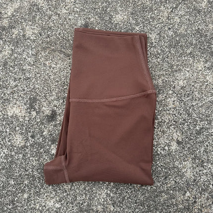 Solid Color Back Waist Pocket High Waist Yoga Legging Women Sport Cropped Pants Butter Athletic Gym Comprehensive Training Jog