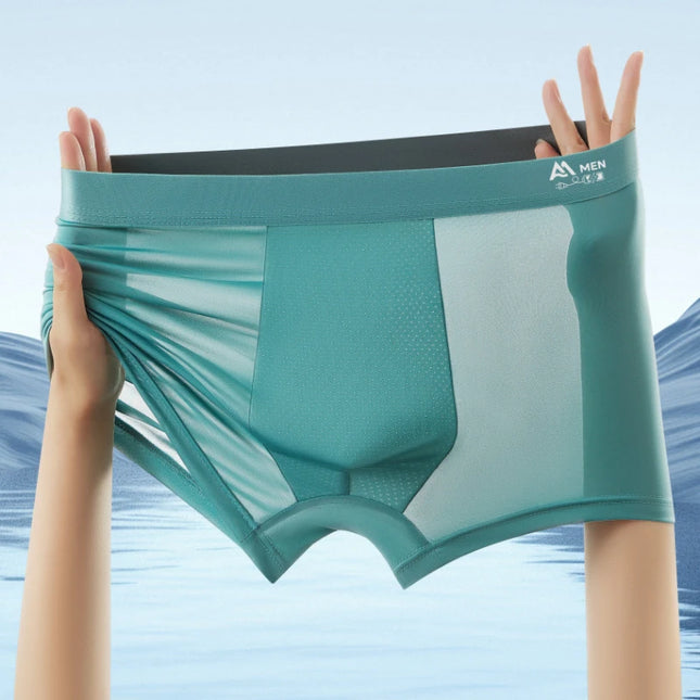 1/3 pcs Men's Ice Silk Underwear Brifes Boxer Shorts Seamless Panties Male Underpants Breathable Sexy Thin Underwear U Convex