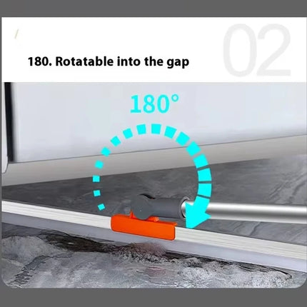 2 in 1 Floor Squeegee Multifunctional Can Adjust 180° Rotating Broom Window for Home Bathroom Concrete Tile Floor Scrape
