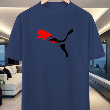Best-selling versatile summer men's short-sleeved shirt. Sporty and casual. Fashionable round-neck half-sleeve top. Trendy.