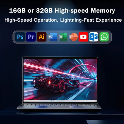 14.1 Inch Ultra Thin Laptop Intel I9-9900 32GB RAM 2TB SSD 5000mAh Battery Win11 Backlit Keyboard Fingerprint Gaming Note