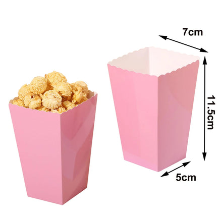 6/12/24 Solid Color Paper Food Trays Disposable Food Boat Black White Blue Yellow Popcorn Box Baby Showe Birthday Party Supplies