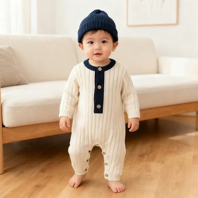 0-24M Toddler Baby Boy Girl Knitted Romper Spring Long Sleeved Infant Baby Girls Knitted Jumpsuit Autumn Baby Girl Boy Clothing