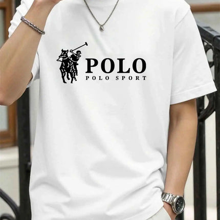New Style High Quality Men's T-Shirt 2026 Summer Print Casual 100% Cotton Man Loose T-Shirt Sports Top