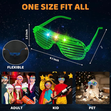 LED Light Up Glasses Wedding Glow In The Dark Party Neon Luminous Glasses for Adults Kids Birthday LED Party Accessory Supplies