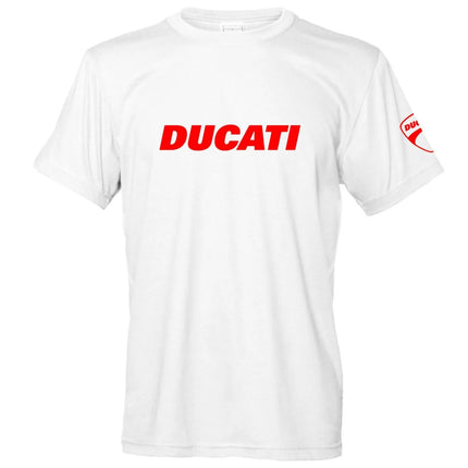 Ducati Red Logo T-shirt Unisex Summer Cotton Casual Top Moto GP Inspired Streetwear Short Sleeve