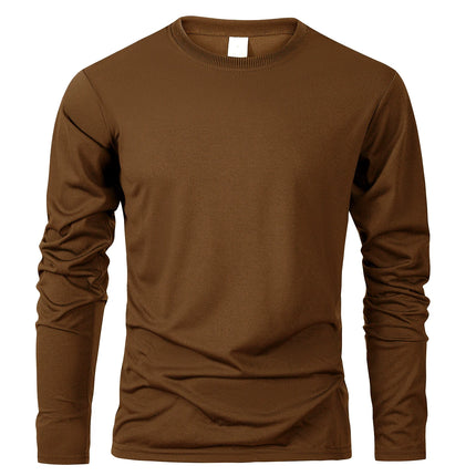 Men's Long Sleeve T Shirts Casual Round Neck Moisture Wicking Tees Male Tops Sports comfortable versatile Men's T-shirts