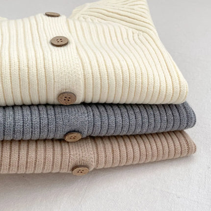Korean Baby Onesie Autumn Winter Baby Boys Girls Knitted Climbing Clothes Solid Color Thicken Infant Kids Bodysuits