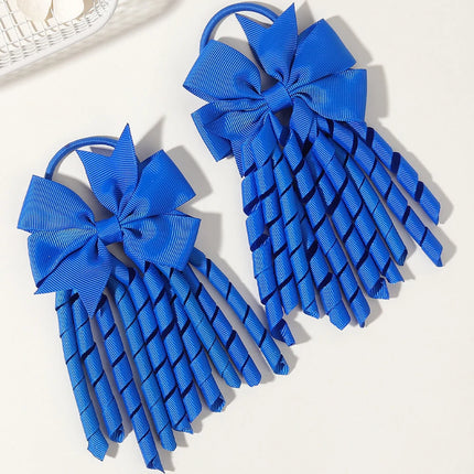 2pcs Girls' Bow Tassel Headband  for Children Babies Girls Parties Dances Ponytails Fixed Hair Accessories Baby Hair Accessories