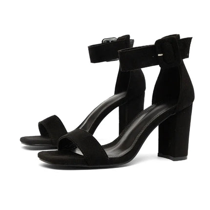 Ladies High Heel Sandals Women Pump Oes Size 42 43 Faionable Casual Low Cut Uppers Daily Wear Fur Material Thi Heel