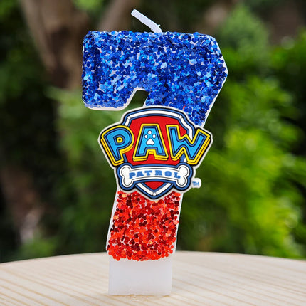 Paw Patrol Candle 0-9 Number Candle Paw Patrol Cartoon Character Party Cake Plug-in Birthday Cake Decoration Baby Shower Gift