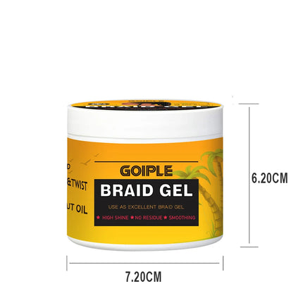 Hair Wax Cream Edge Control Smooth Hold Styling Braiding Gel Tames Frizz Edges Hair Gel Loc Twist Gel Braid Gel