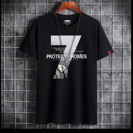 2021 Newest T Shirt for Men Clothing Fitness White O Neck Man T-shirt For Male Oversized Anime S-6XL New Men T-shirts Goth Punk