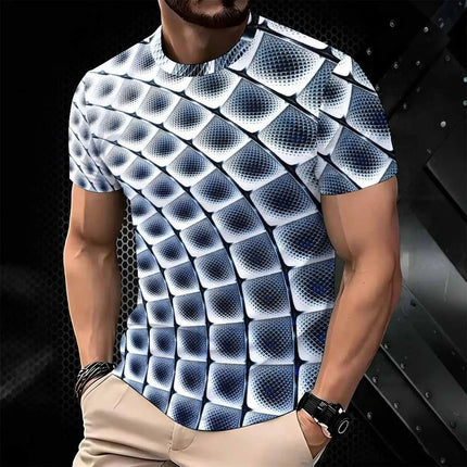 Men Print T Shirt Short Sleeve Crew Neck Casual Summer Fashion Tees Tops For Daily Outdoor Wear