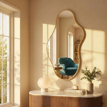 Bathroom Mirror Over Sink 24x43 Gold Aluminum Frame Wall Decor