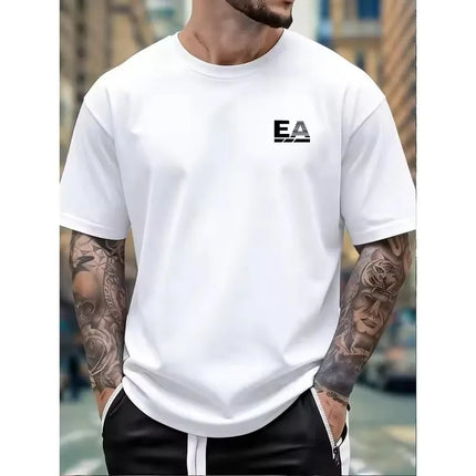 Summer New High-end Pure Cotton Korean-style Casual and Versatile Round-neck Short-sleeved T-shirt, All-cotton Light Luxury