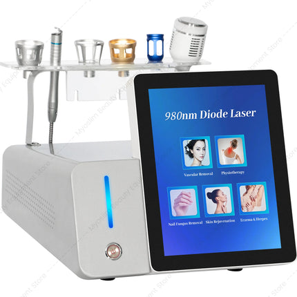 5 in 1 980 nm Diode Lase Machine Vascular Improvement Nail Care Skin Rejuvenation Physiotherapy Eczema And Herpes Removal