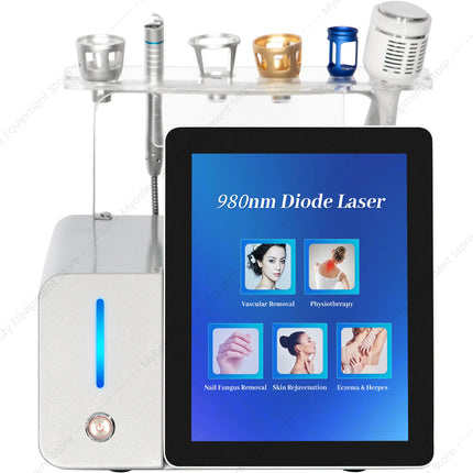 5 in 1 980 nm Diode Lase Machine Vascular Improvement Nail Care Skin Rejuvenation Physiotherapy Eczema And Herpes Removal