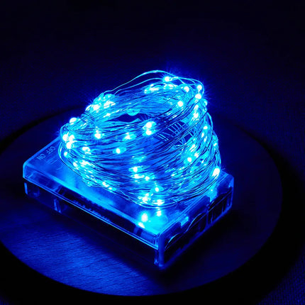 Battery Box 10/5/2/1M LED Silver Wire String Lights Fairy Garland Light for Christmas Wedding Party Home Holiday Room Decoration