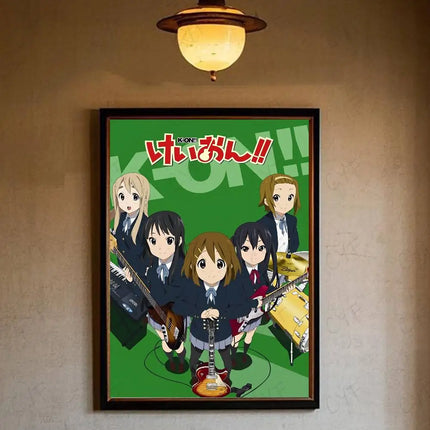 Anime Kawaii Girl K-On Cute Poster HD art sticky wall waterproof home living room bedroom bar aesthetic decoration