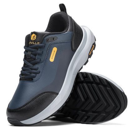 FitVille Men'S Wide Low-Top Hiking & Walking Shoes Waterproof Non-Slip Soft Toe Outdoor Work Footwear With Arch Support, Heel Pain Relief Sneakers For Long Hikes, Trekking, Trails, Wide Feet & All-Day Standing