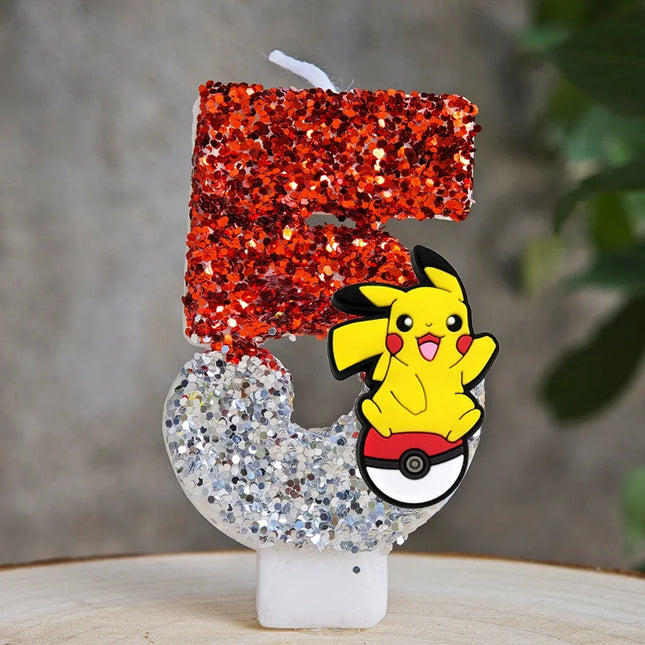 Cute Pokemon Monster Candle Kids Birthday Cake Decoration Cartoon Anime Figure Supplies Party Accessories Christmas Gifts