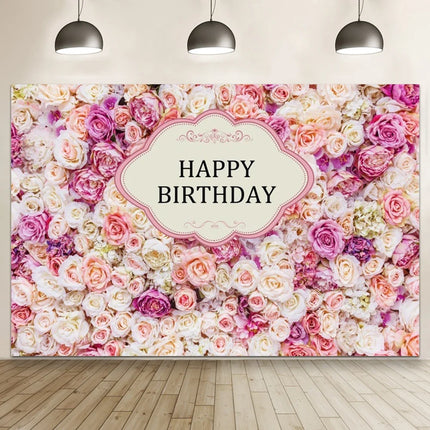 Happy Birthday Banner Backdrop Shiny Diamonds 18th Birthday Decoration Canvas 30th Party Photography Background