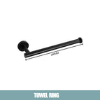 Black towel ring
