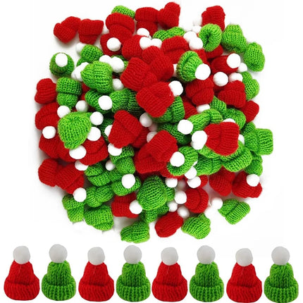 10/20Pcs Merry Christmas Decoration Santa Hat Xmas Tree Pendant Ornament for Home Decor New Year 2026 Navidad Gift Accessories