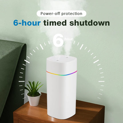 Portable USB Cool Mist Nano Sprayer 600ml Aroma Oil Diffuser for Home Car Electric Air Humidifier Mist Maker Light Aromatherapy