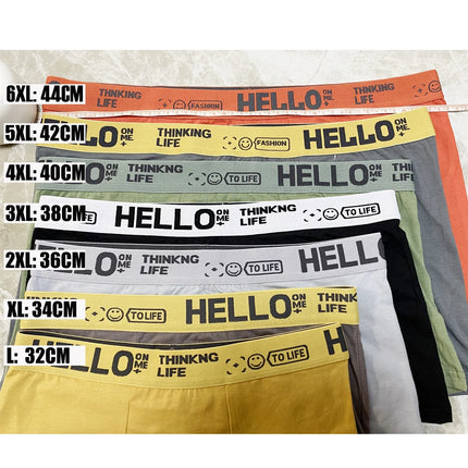 12Pcs Men's underwear Boxer Brief Plus size Cotton Panties Breathable Soft 40-130KG