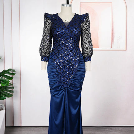 Elegant Women Luxury Party Dresses Dashiki Sequins Bodycon Robe Wedding Prom Birthday Evening Dress 2026 Spring Africa Clothing