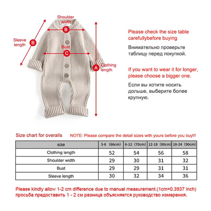 Ircomll Infant Jumpsuits Knitted Solid Color O'neck Baby Boys&Girls Romper Bodysuit Baby Clothes For Toddler Boy&Girl 0-24m