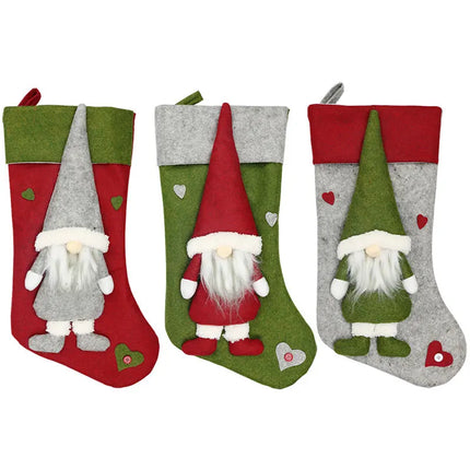 Christmas Stocking Gift Candy Bag Large Capacity Nonwoven Holder Xmas Decorations For Home Navidad 2025 New Year Oversize Sock