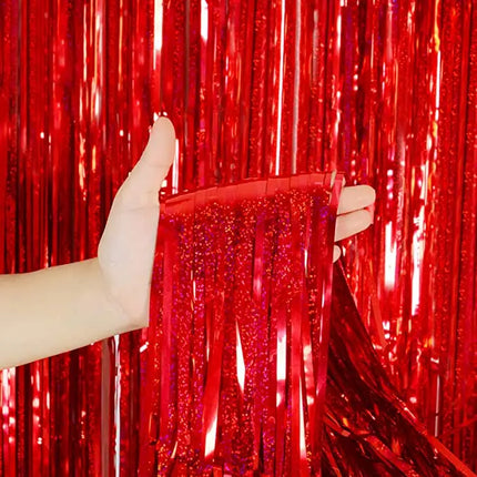 Cheap Tinsel Foil Fringe Curtains Backdropfor for Photo Booth Wedding Graduations Birthday Christmas Event Party Supplies